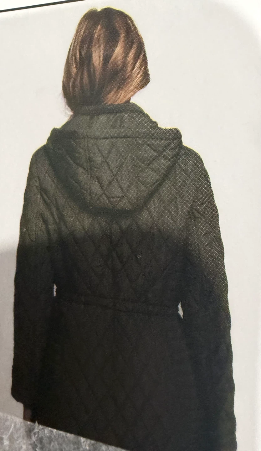 New Olive Green Quilted Hooded Jacket Size XXL - photo 2