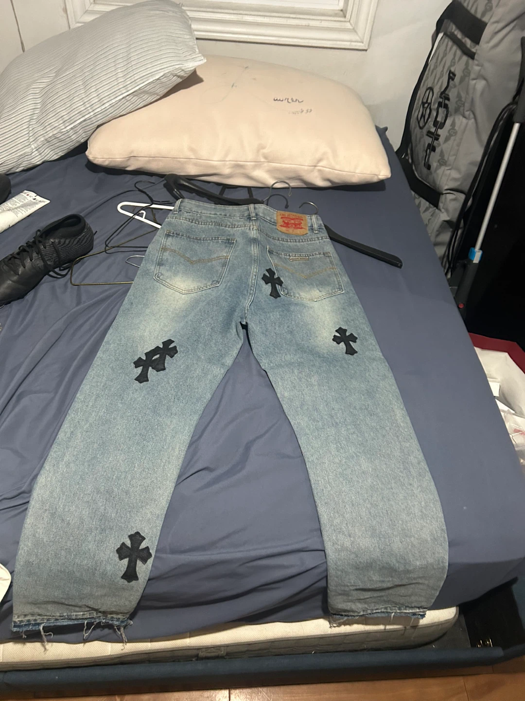 Chrome Hearts Cross Patch Denim Jeans - photo 2