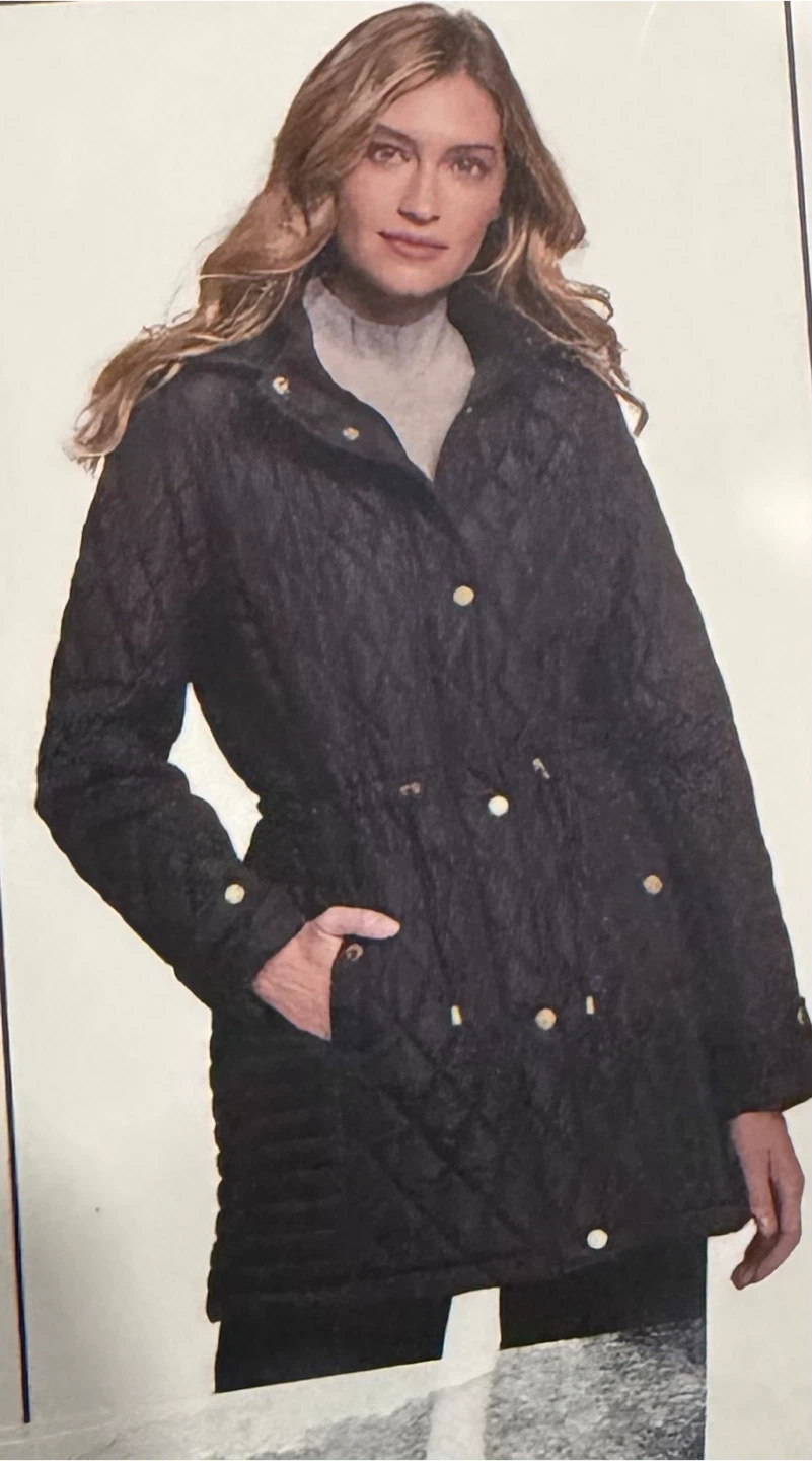 Weatherproof black Quilted Hooded women’s Jacket XL