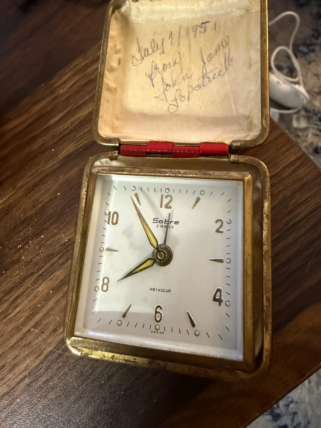 Vintage Sabre Voyageur Travel Alarm Clock