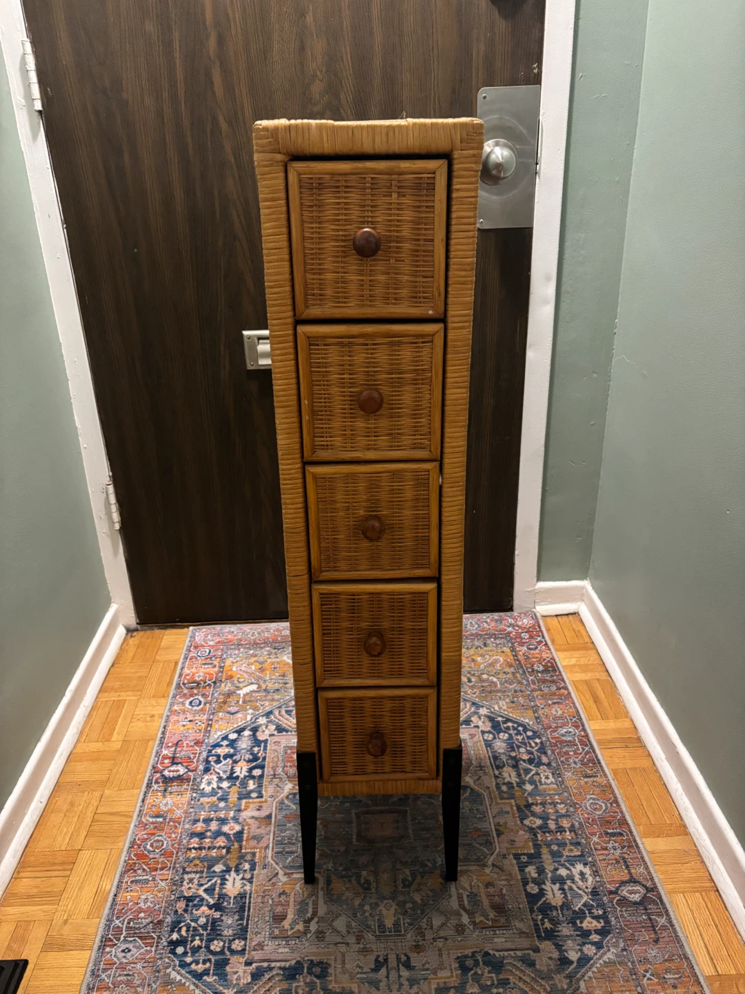 Wicker 5-Drawer Storage Chest