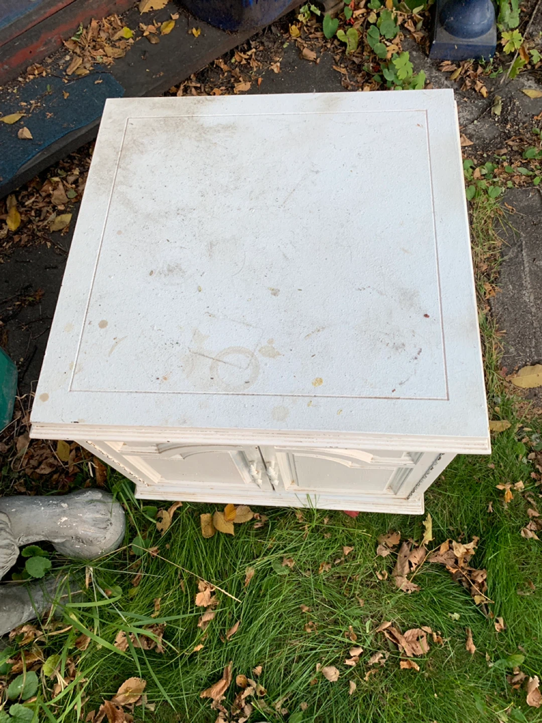 FREE: White Two-Door End Table Cabinet - photo 3