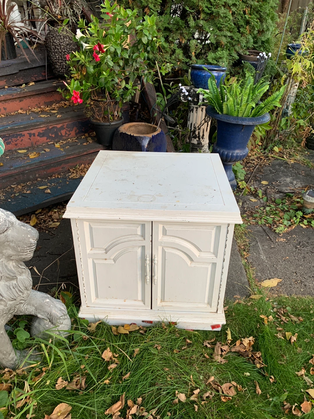 FREE: White Two-Door End Table Cabinet