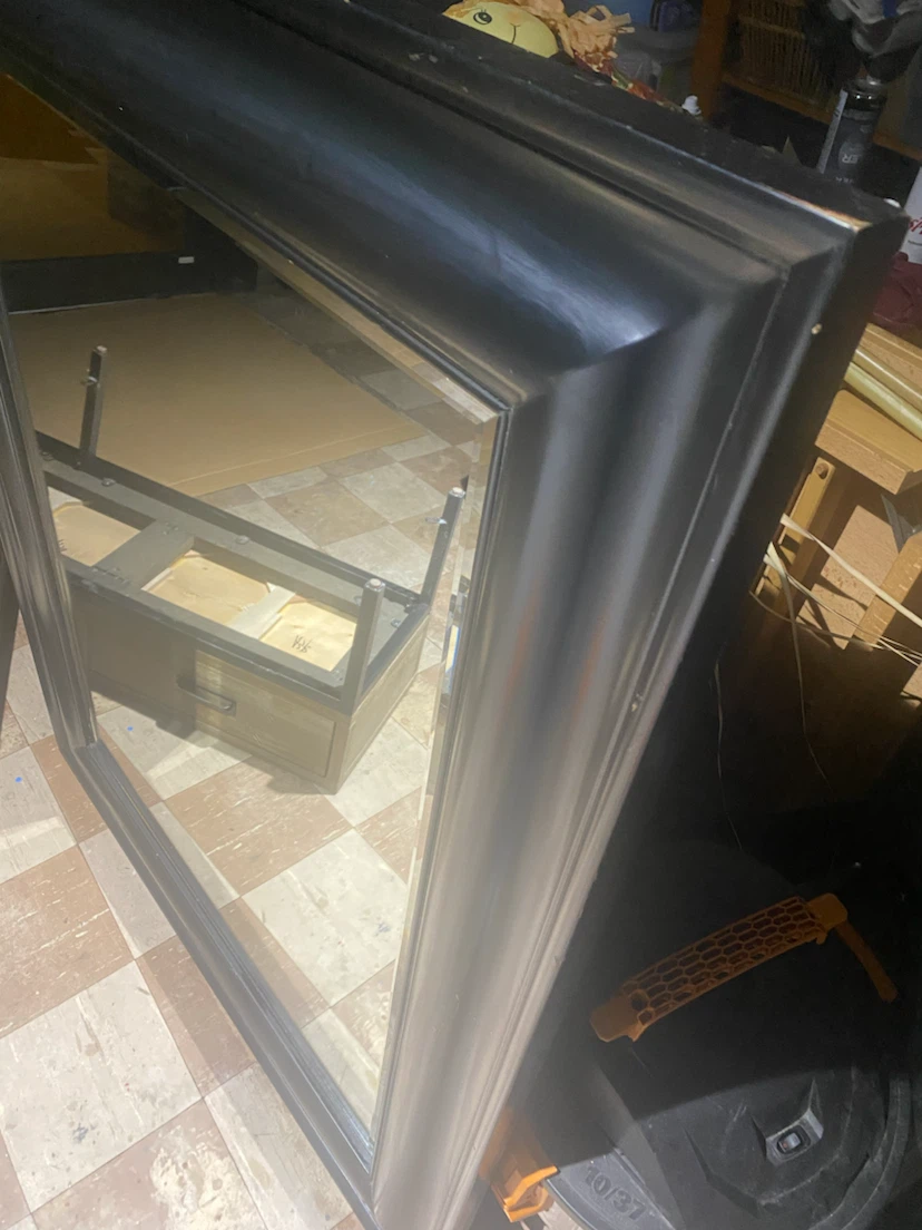 Large Black Framed Wall Mirror - photo 4