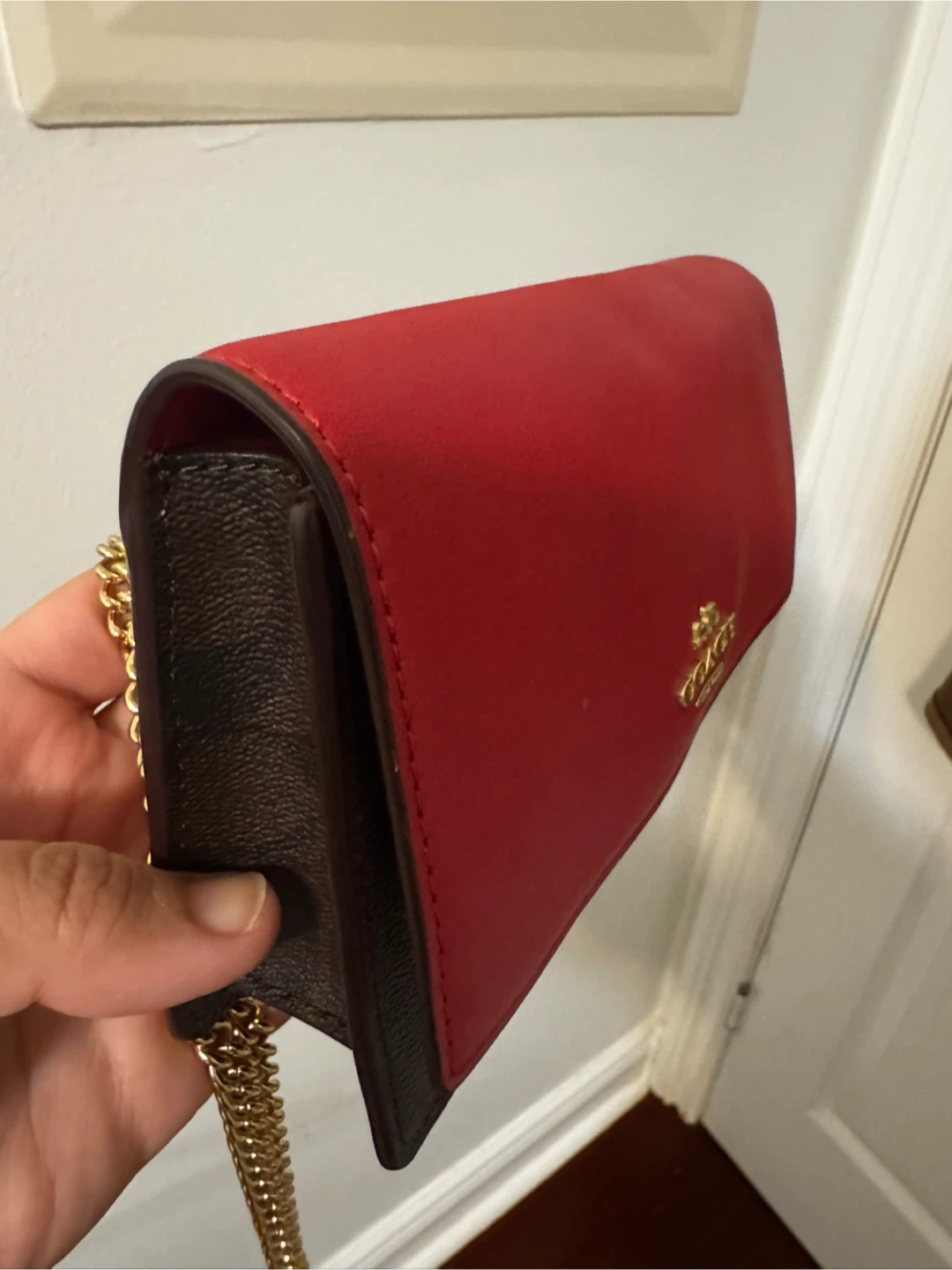 Coach Red and Brown Leather Crossbody Bag - photo 2