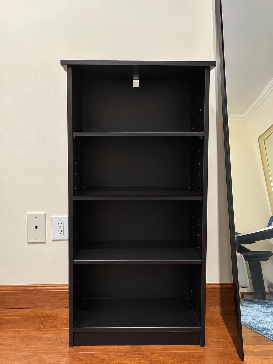 Black 4-Shelf Bookcase