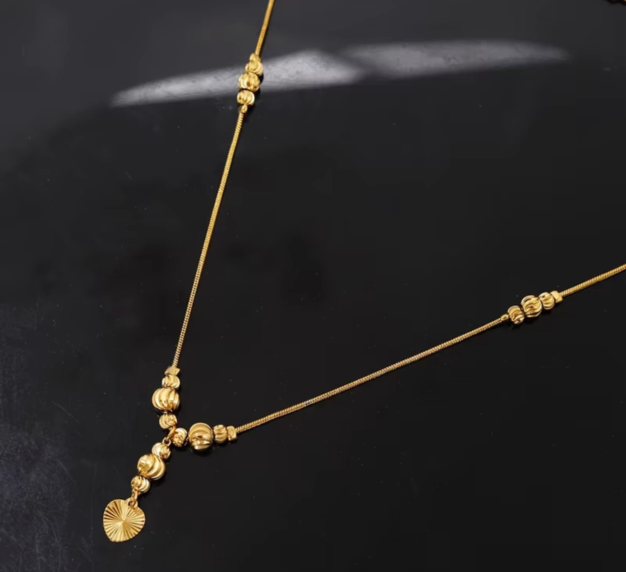 Gold Heart Charm Necklace
