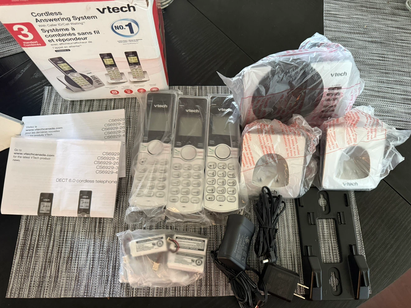 VTech DECT 6.0 3-Handset Cordless Phone System