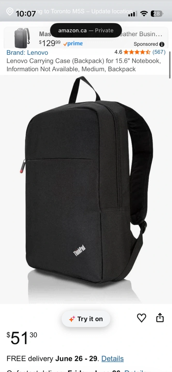 Lenovo Thinkpad Backpack/Carrying Case
