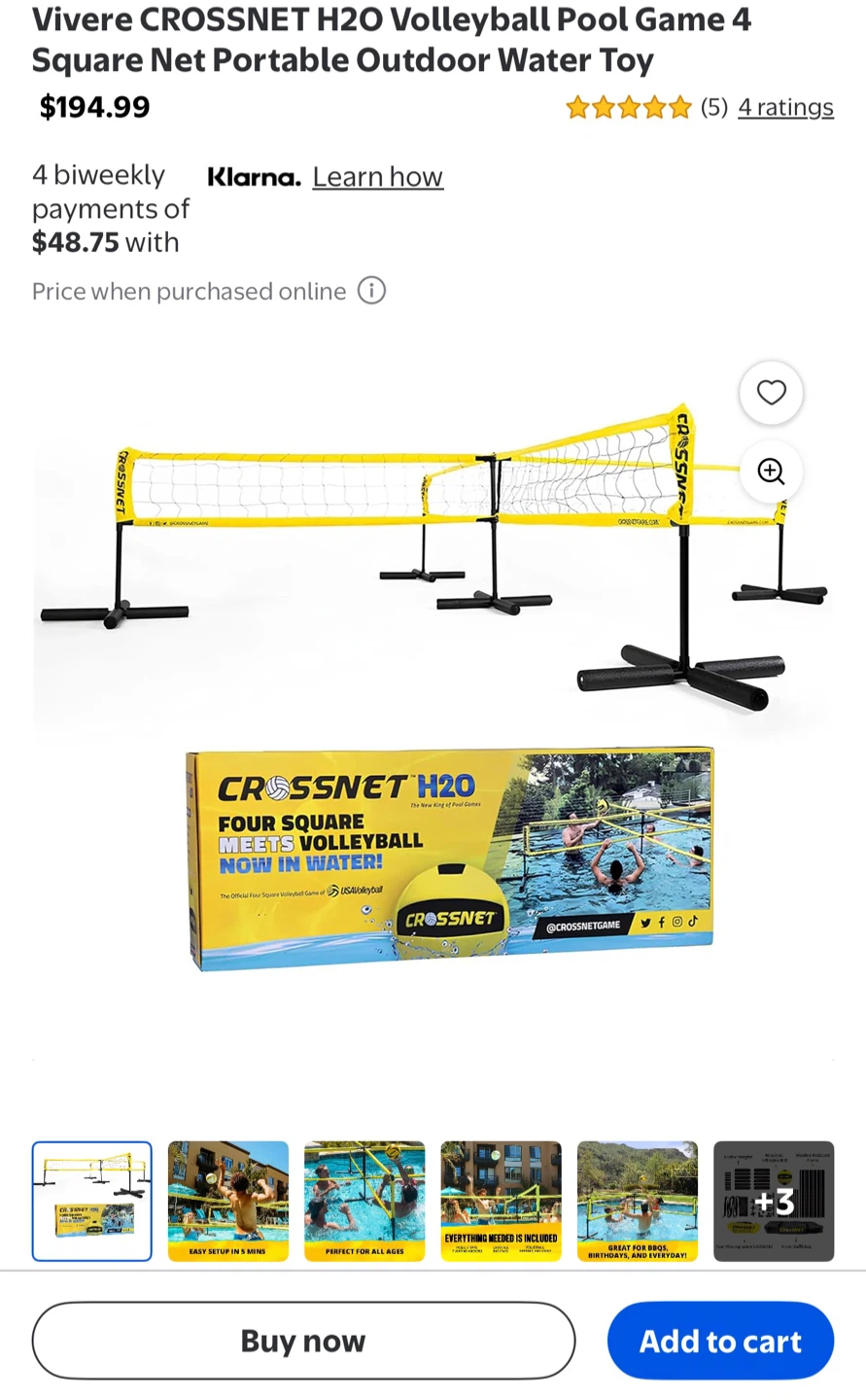 CROSSNET H2O Pool Volleyball Game - photo 4
