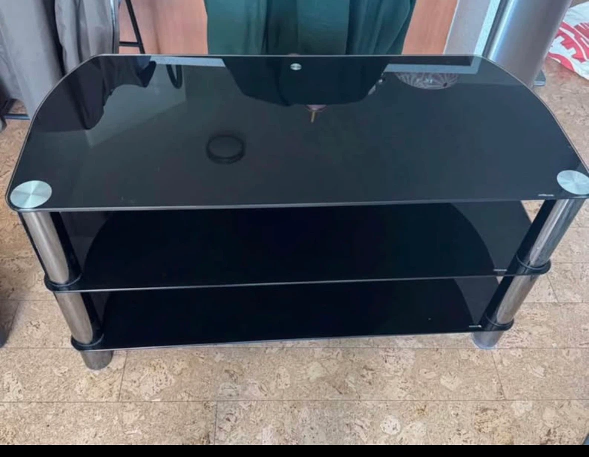 Sonax black glass TV stand - photo 2