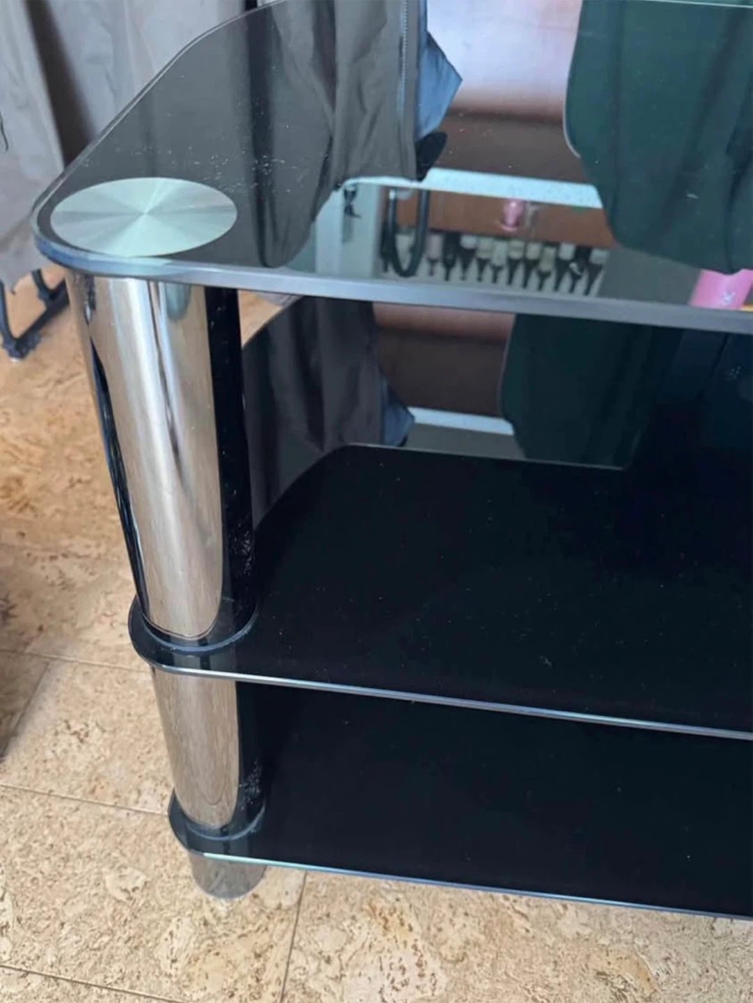 Sonax black glass TV stand - photo 3