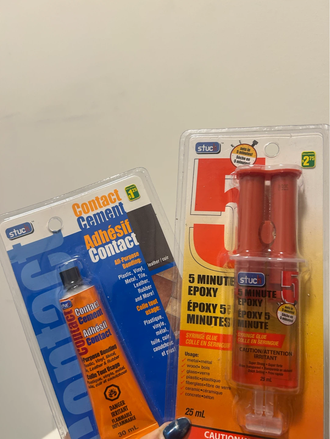 Stuc Glue Bundle: Contact Cement and 5 Minute Epoxy