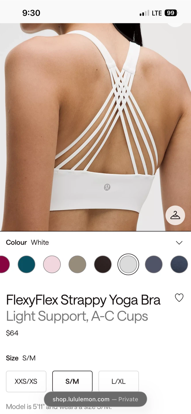 Lululemon Flexy Flex Strappy Yoga Bra Light Support