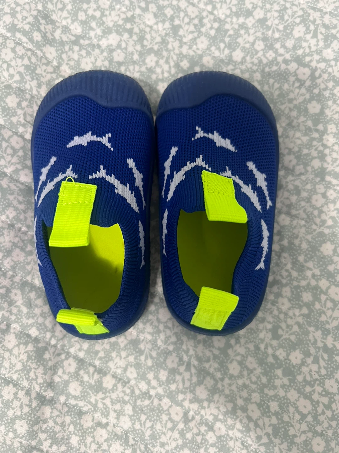 Toddler Blue Shark Slip-On Sneakers
