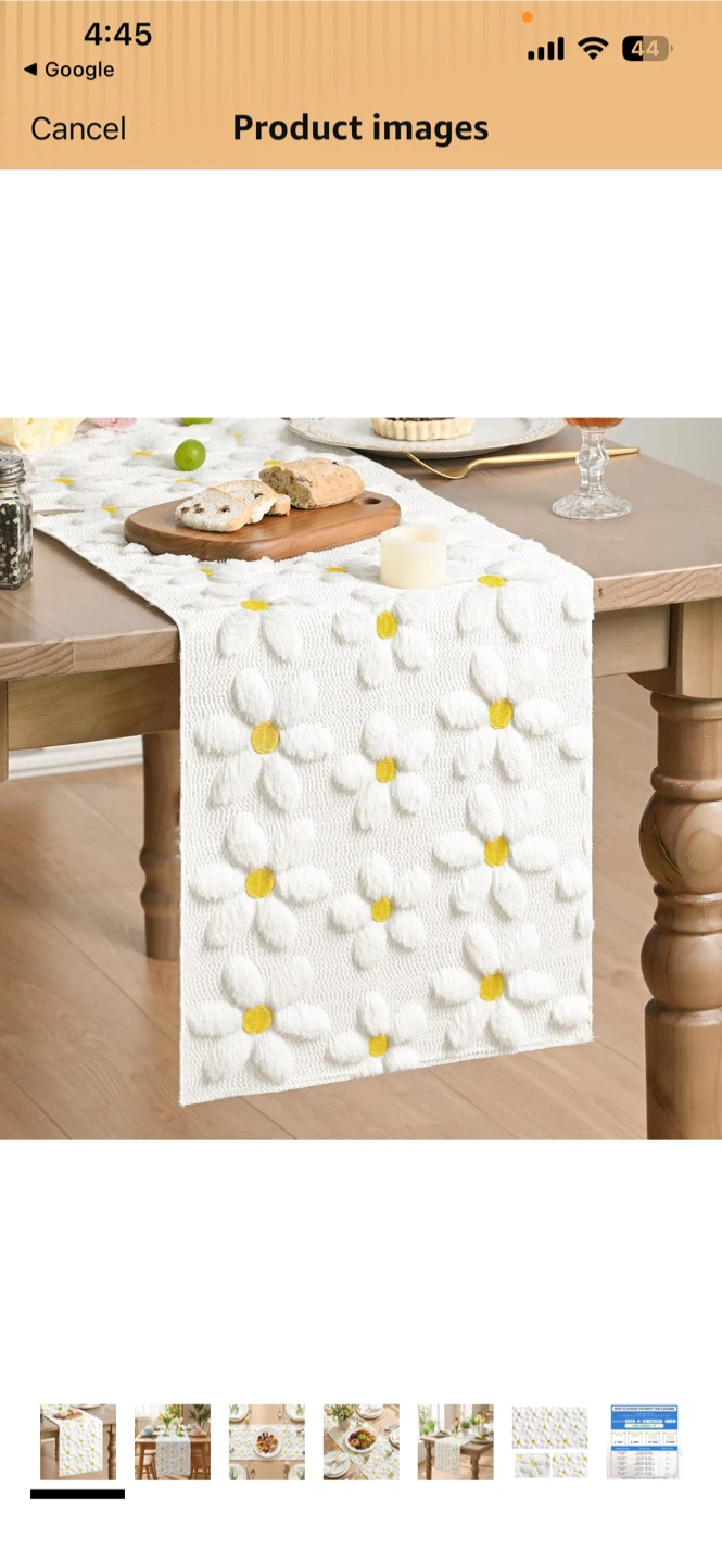 Floral Daisy Pattern Table Runners - photo 2