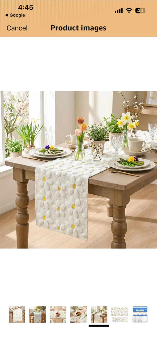 Floral Daisy Pattern Table Runners - photo 3