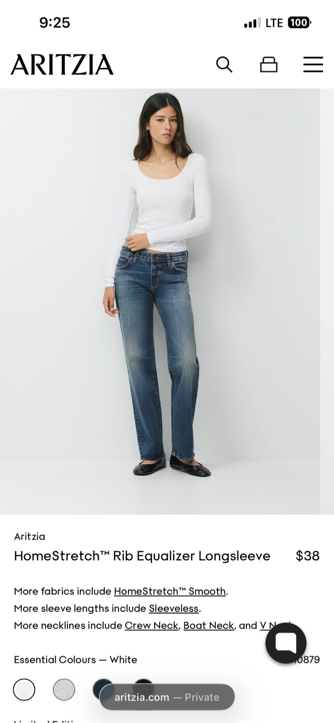 Aritzia HomeStretch™ Rib Equalizer Longsleeve