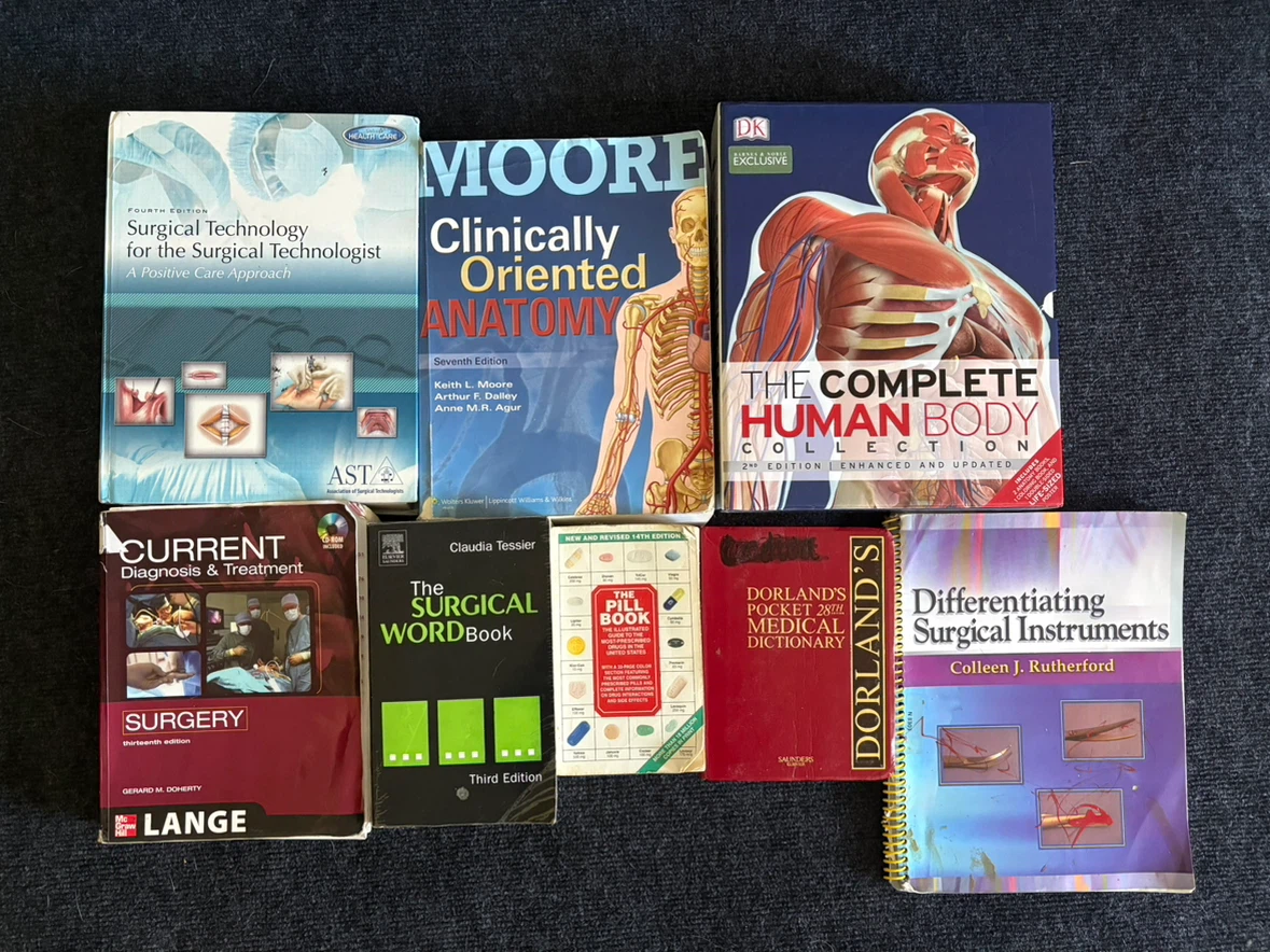 Set of 9 Medical and Surgical Textbooks