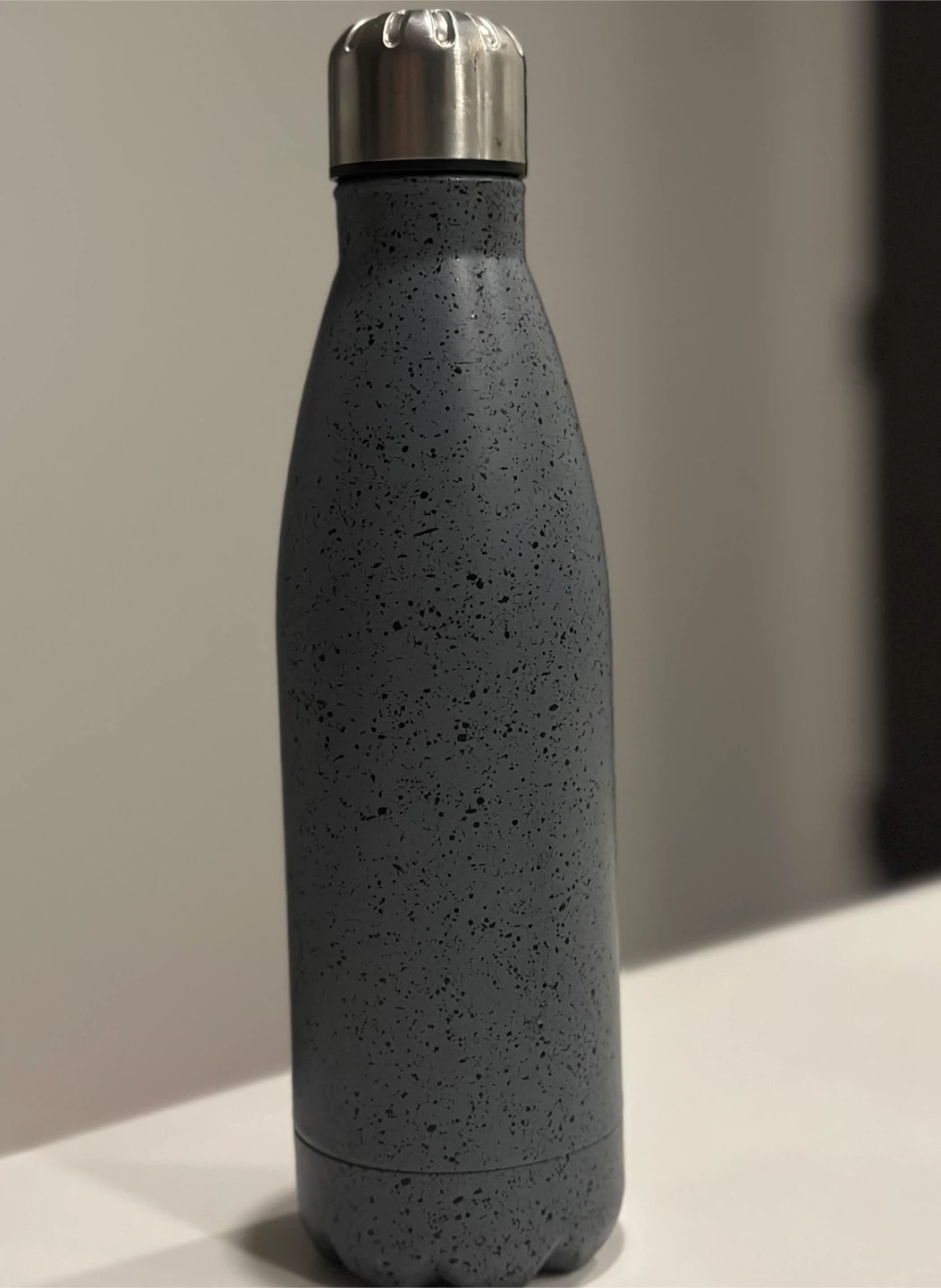 Grey Speckled Stainless Steel Water Bottle