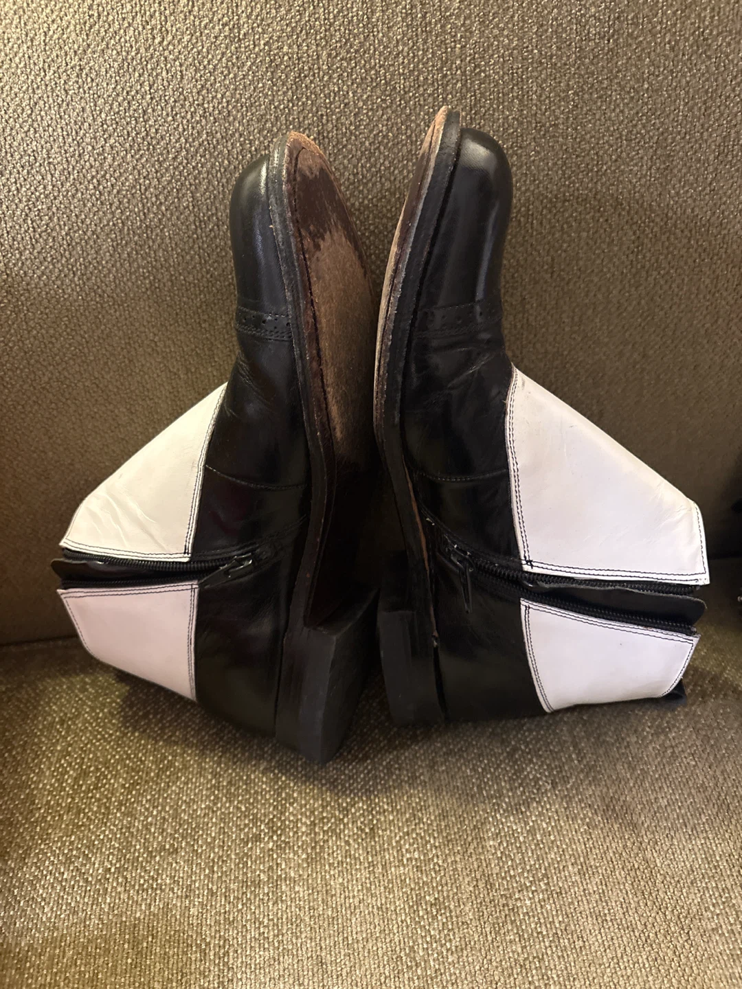 Stacy Adams Men's Black and White Boots Size 8D - photo 3
