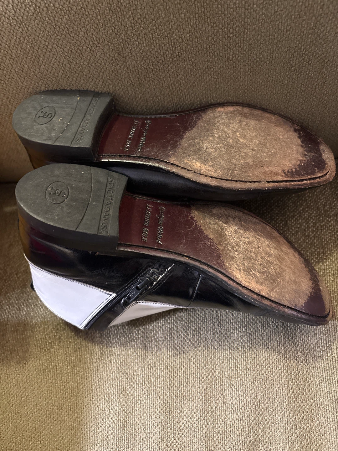 Stacy Adams Men's Black and White Boots Size 8D - photo 5