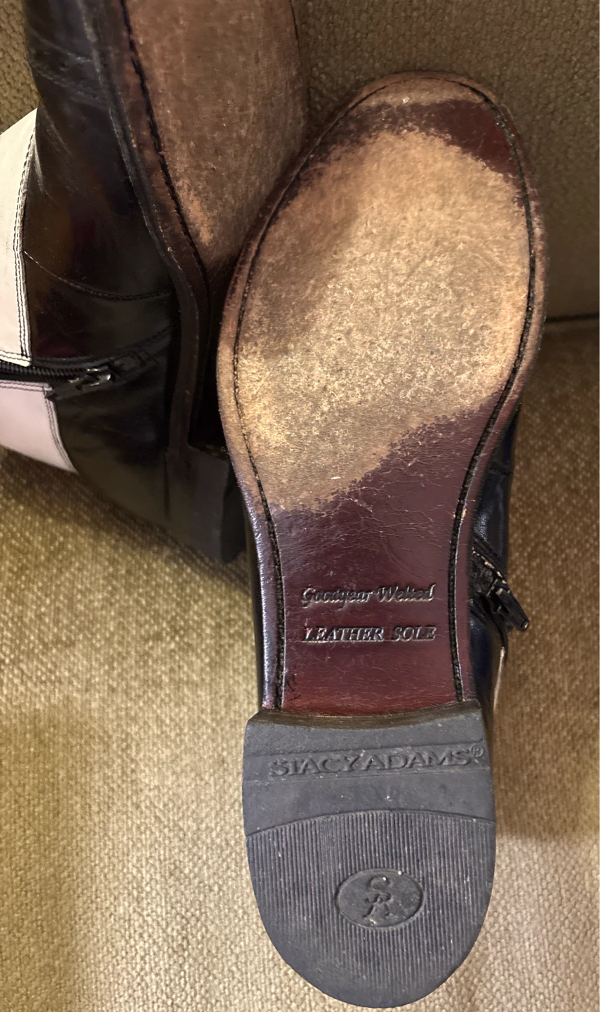 Stacy Adams Men's Black and White Boots Size 8D - photo 4