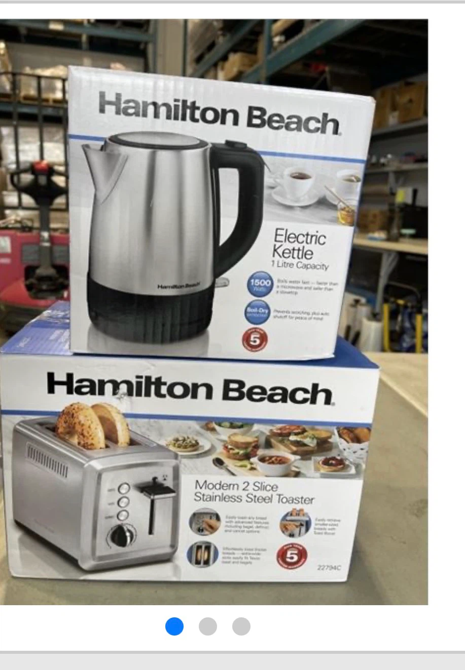 Hamilton Beach Electric Kettle and 2-Slice Toaster Set