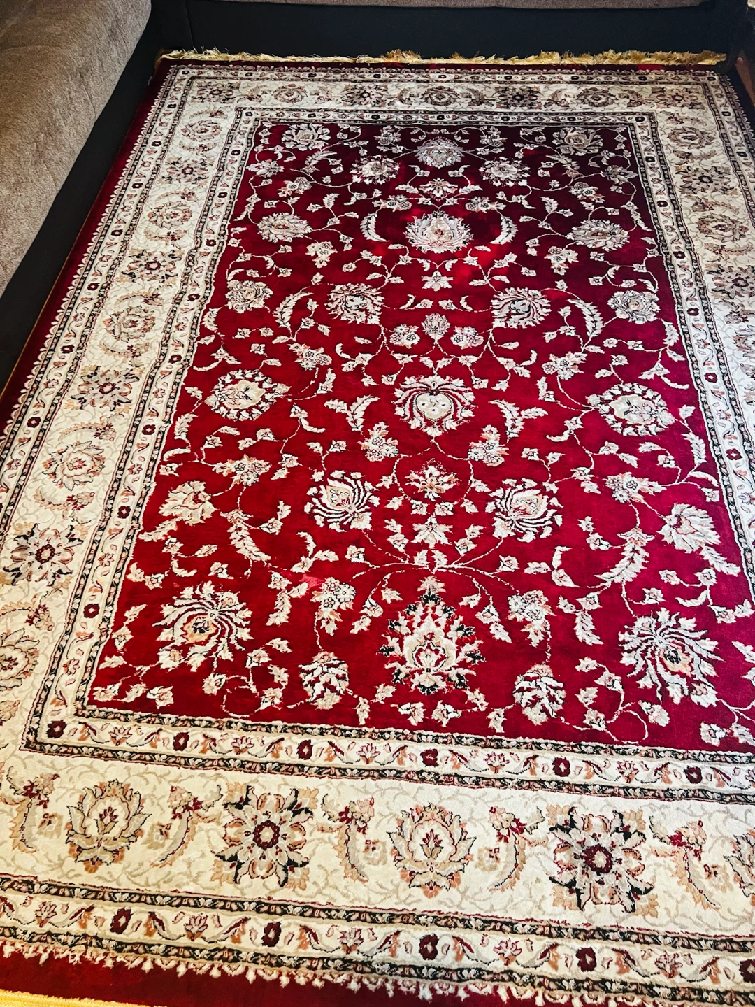 Casablanca Burgundy Floral Area Rug