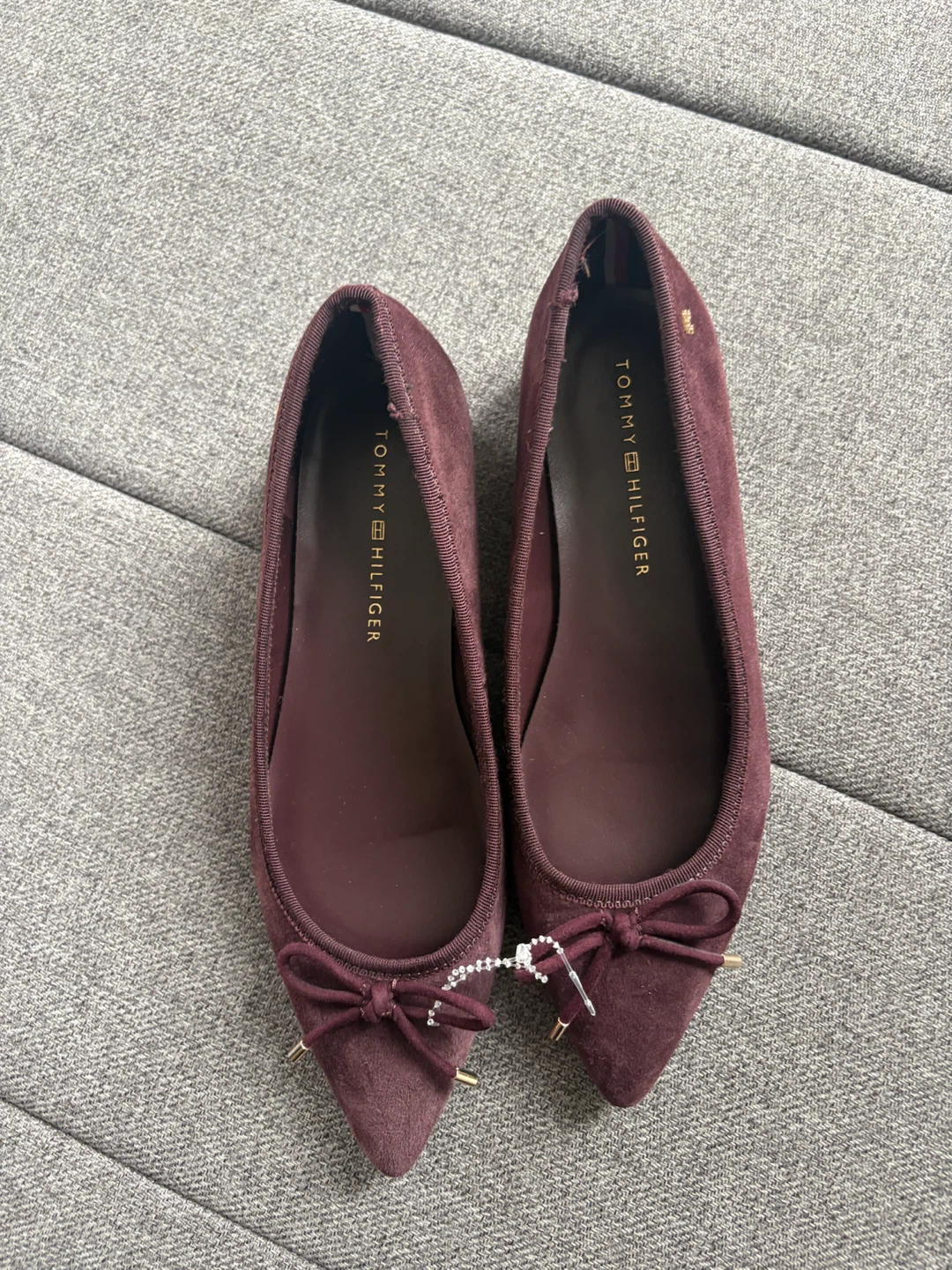 Tommy Hilfiger Kimio Dark Red Suede Ballet Flats - photo 3