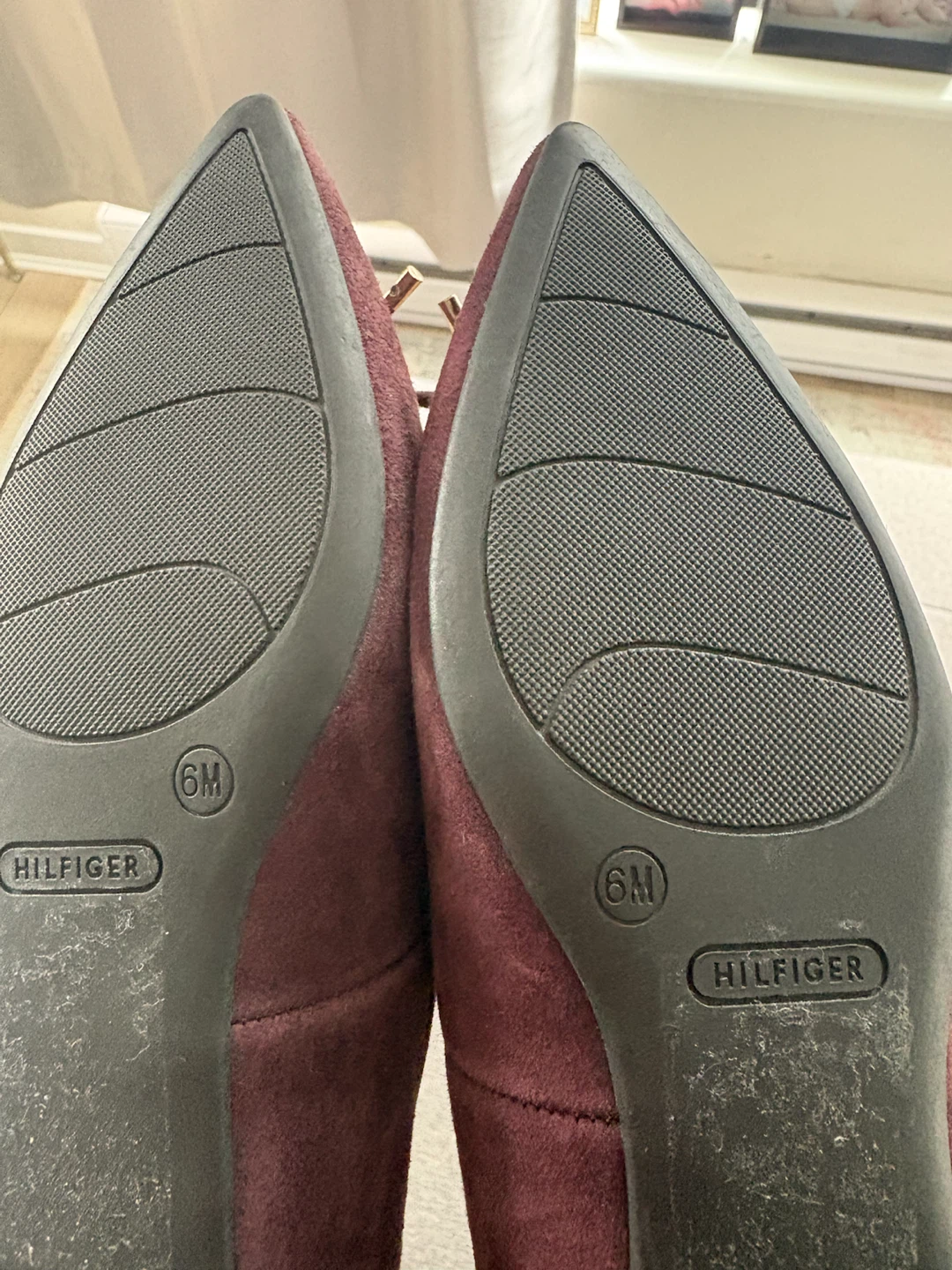 Tommy Hilfiger Kimio Dark Red Suede Ballet Flats - photo 4