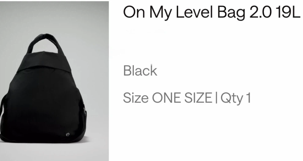 Lululemon On My Level Bag 2.0 19L Black - photo 4
