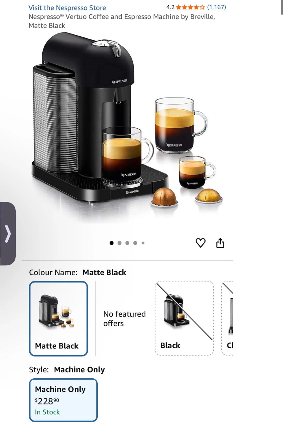 Nespresso Vertuo Coffee and Espresso Machine by Breville - photo 2