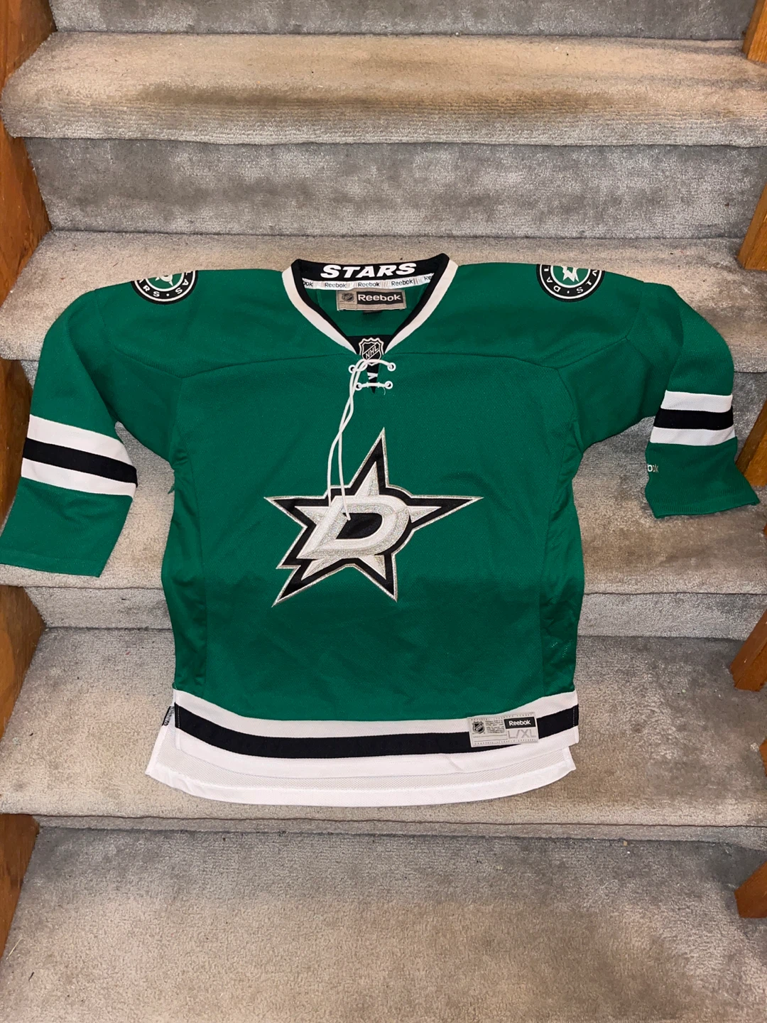 NWT Dallas Stars Reebok Hockey Jersey - Youth L/XL - photo 2
