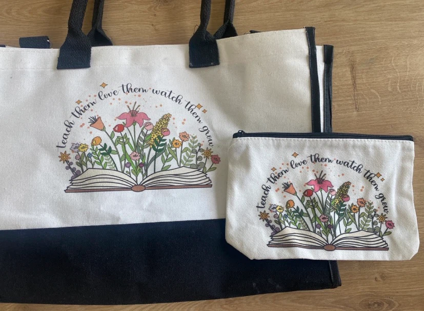 Tote Bag and Matching Pouch Set