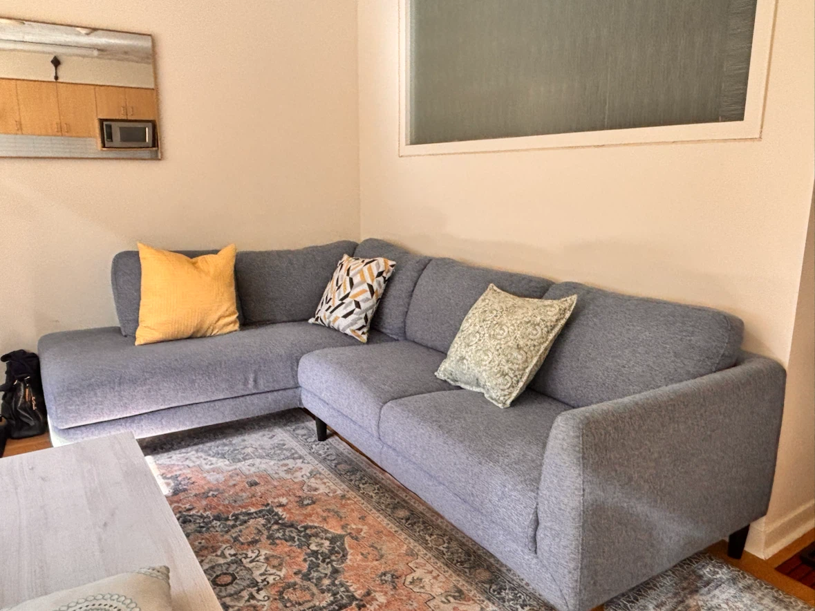Grey Sectional Sofa with Chaise