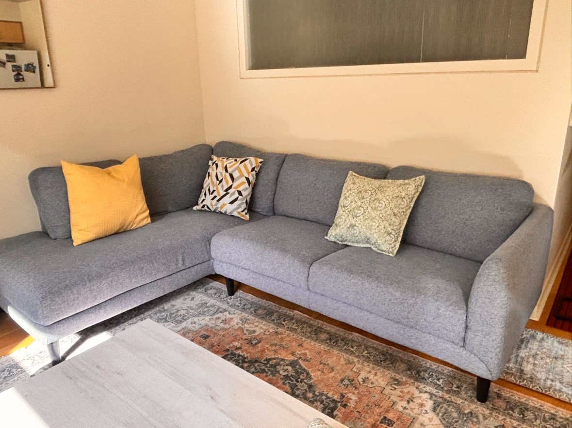 Grey Sectional Sofa with Chaise - photo 2