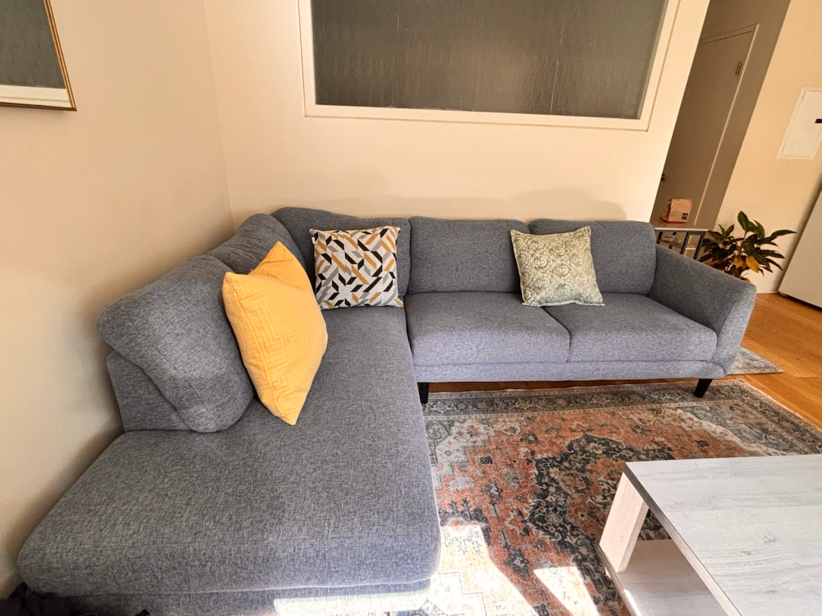 Grey Sectional Sofa with Chaise - photo 3