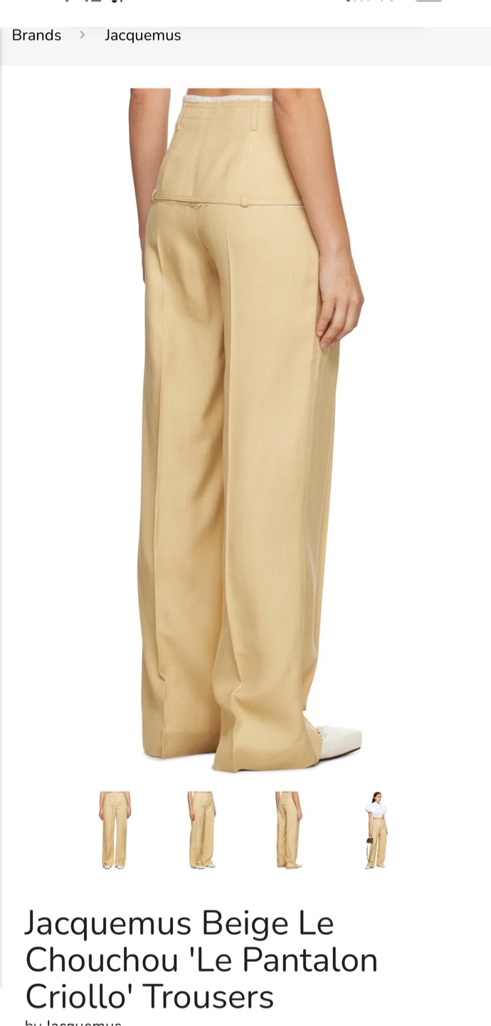 Jacquemus Le Pantalon Criollo Trousers - Beige