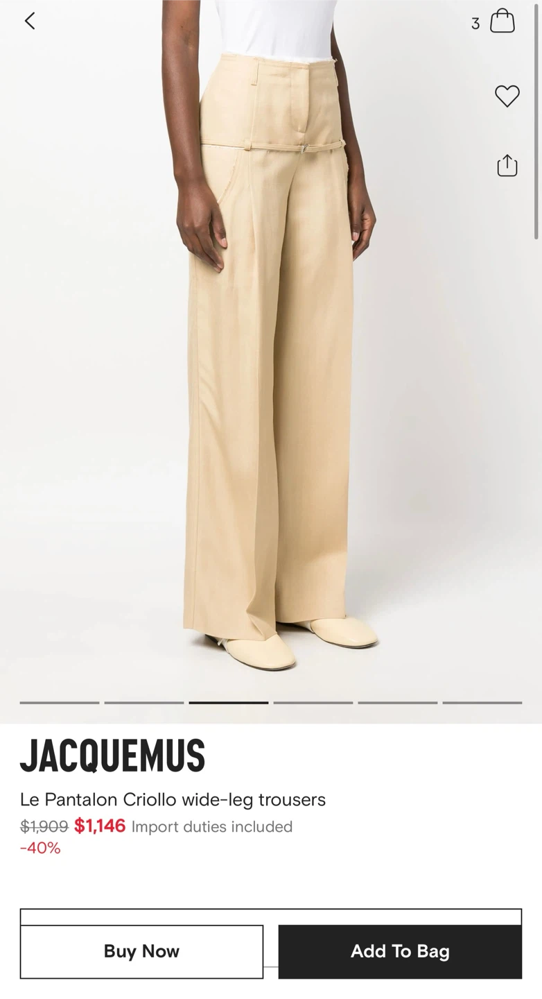 Jacquemus Le Pantalon Criollo Trousers - Beige - photo 2
