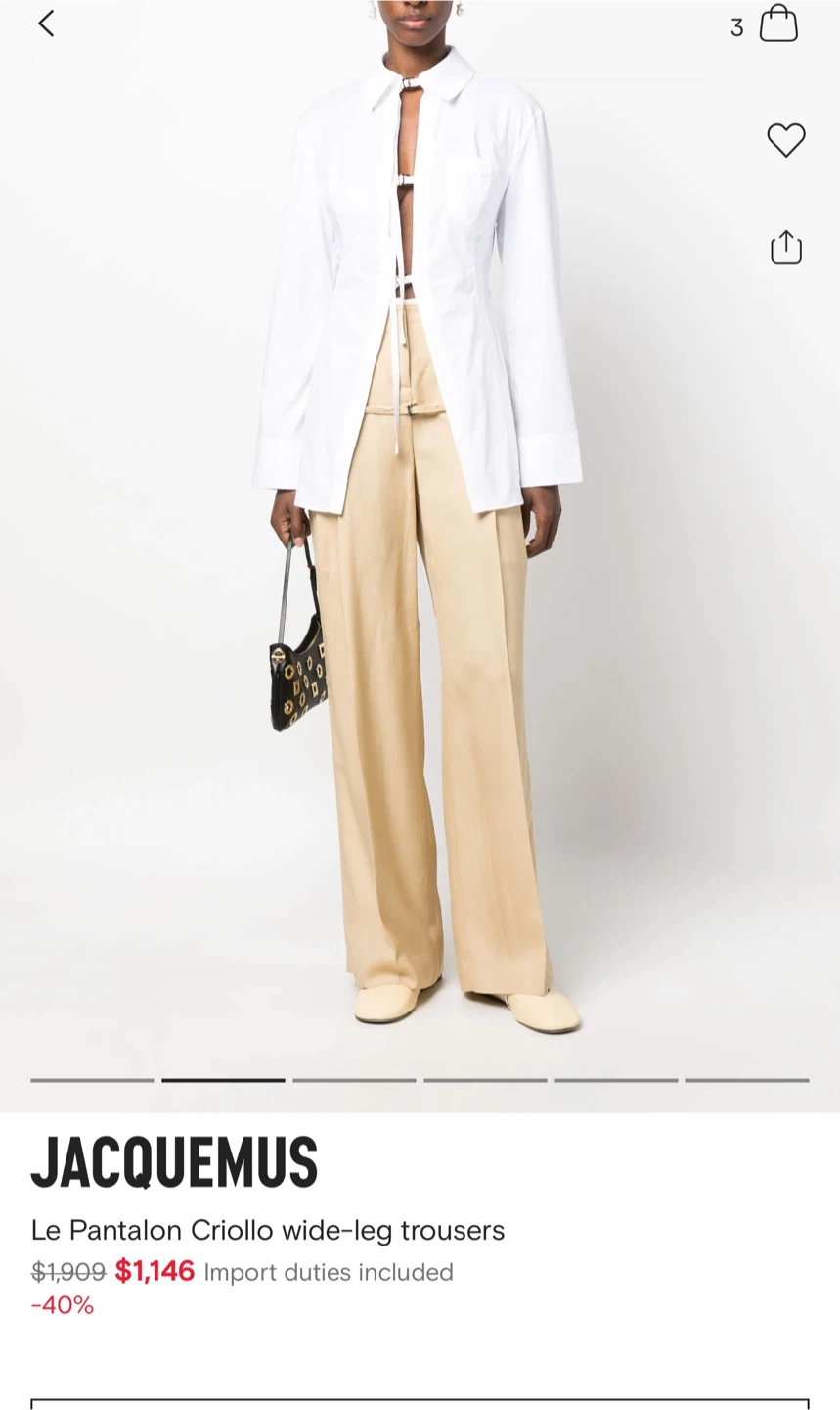 Jacquemus Le Pantalon Criollo Trousers - Beige - photo 5