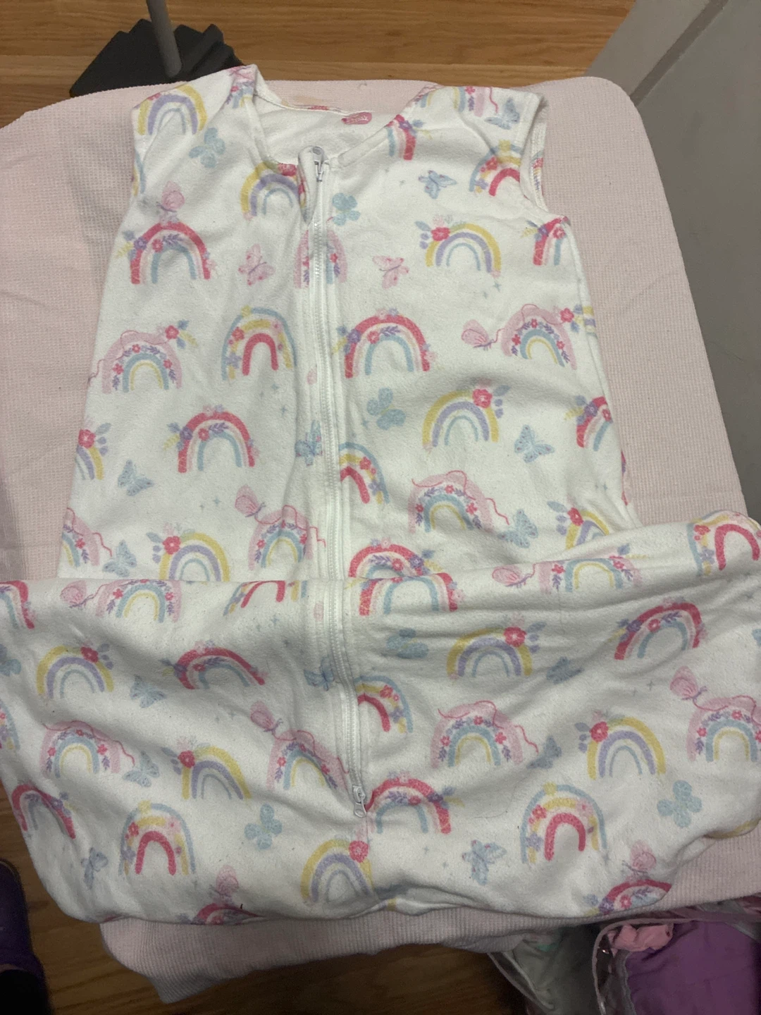 Baby Wearable Blanket Rainbow Print