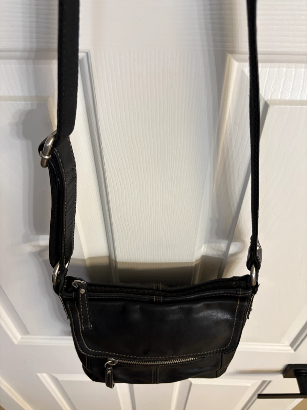 Fossil “Hanover” Black Leather Crossbody Bag - photo 5