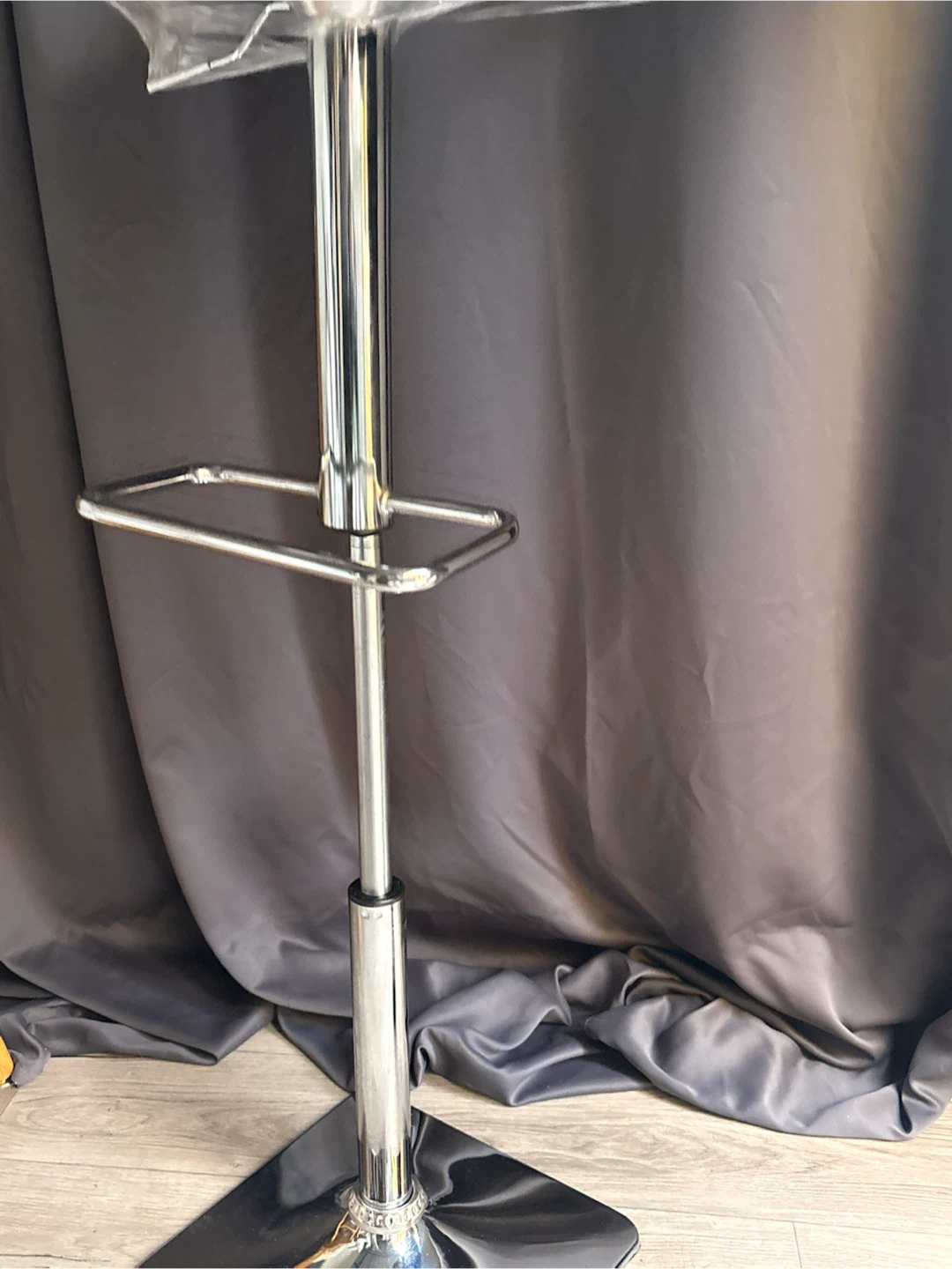 White Adjustable Bar Stool - photo 4