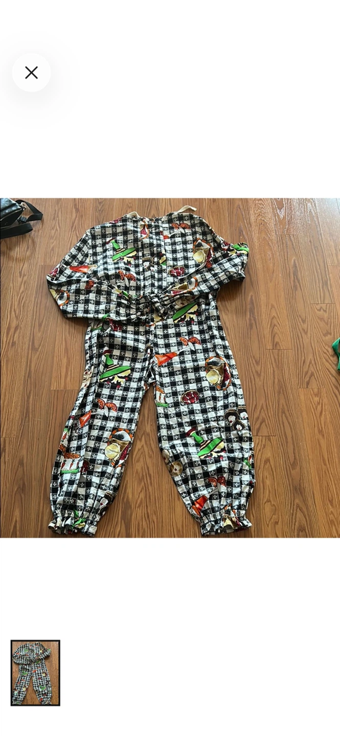 Black and white patterned jumpsuit