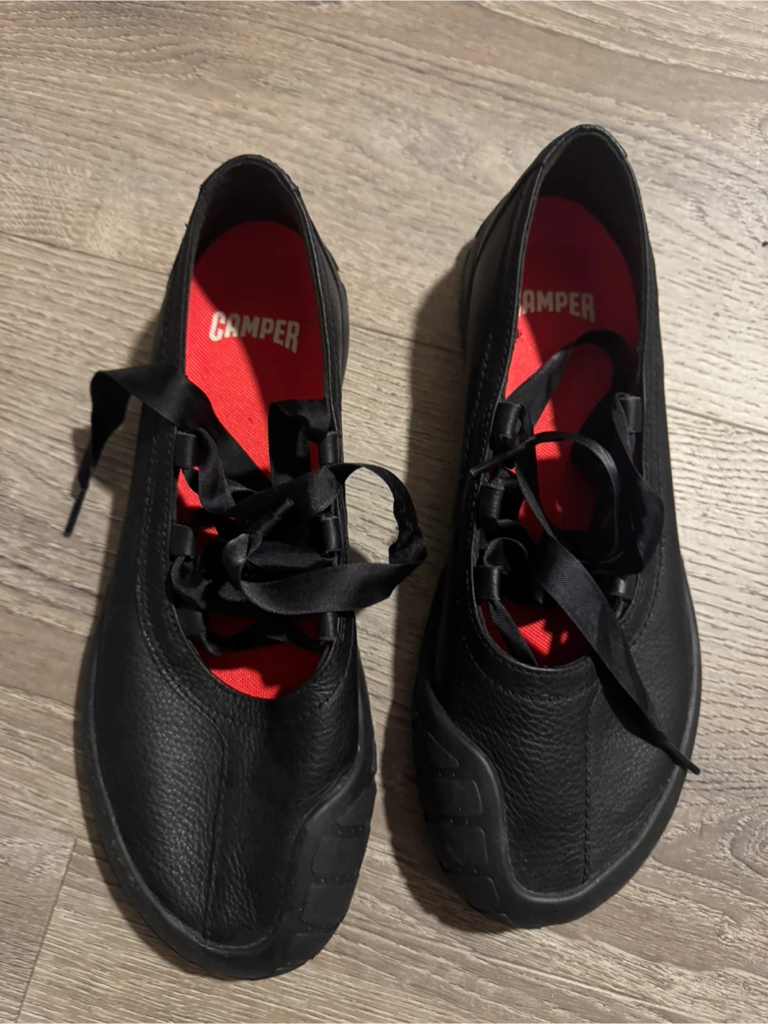 Camper black ribbon sneakers