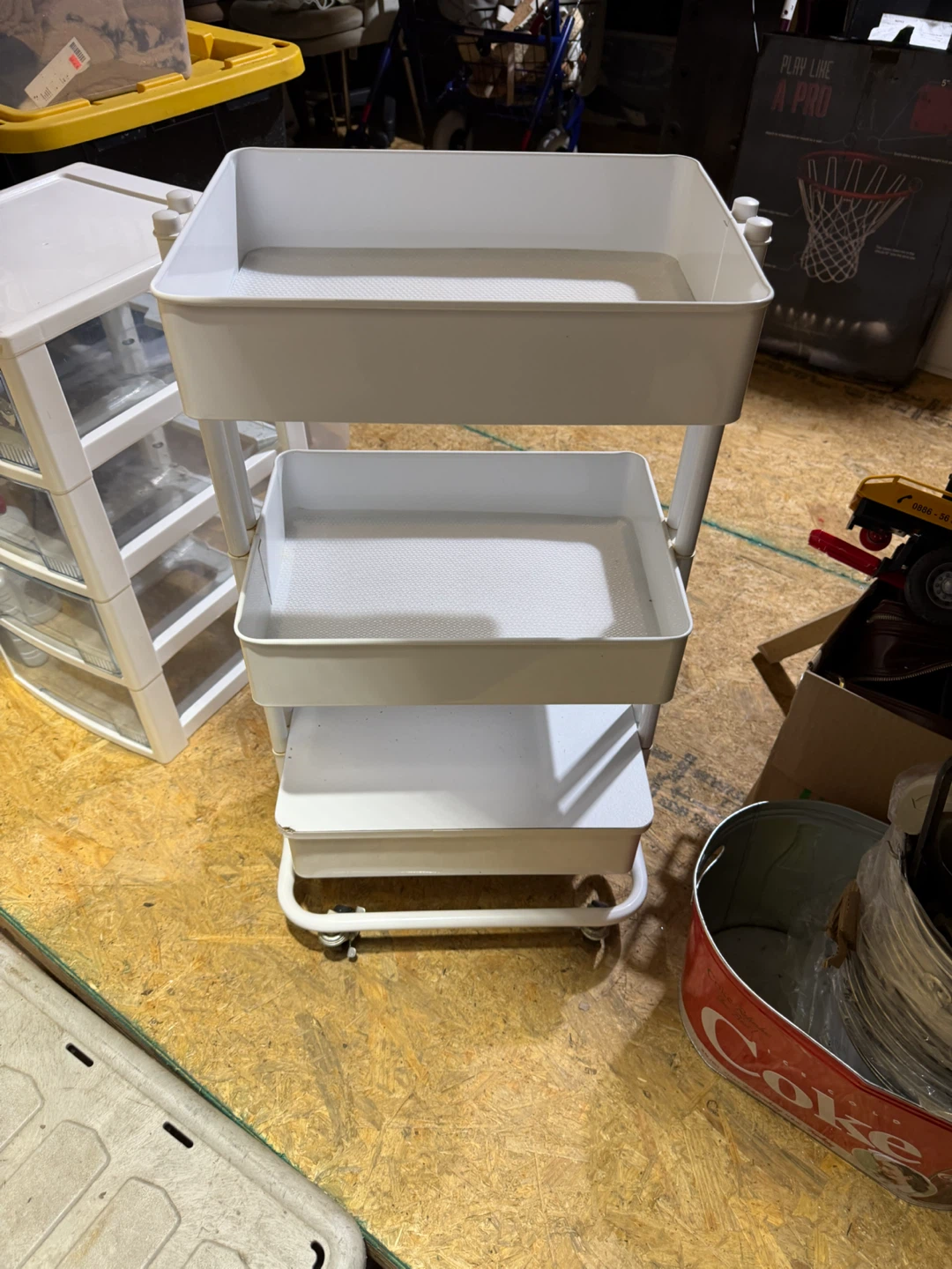 Three-Tier Rolling Utility Cart