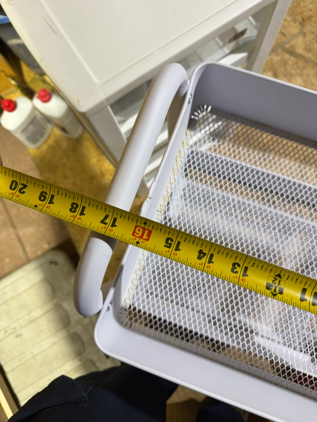 Three-Tier Rolling Utility Cart White - photo 3