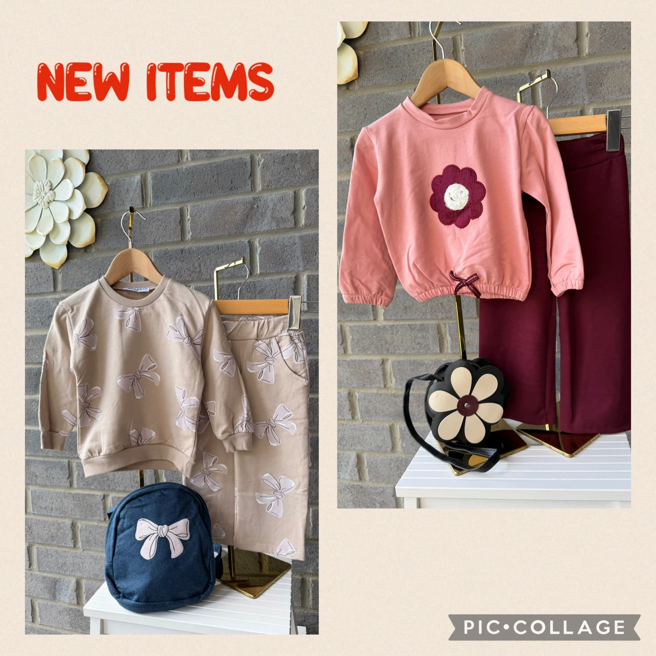NEW Girls 3-Piece Outfit Set + Bag | Sizes 2–6 Years