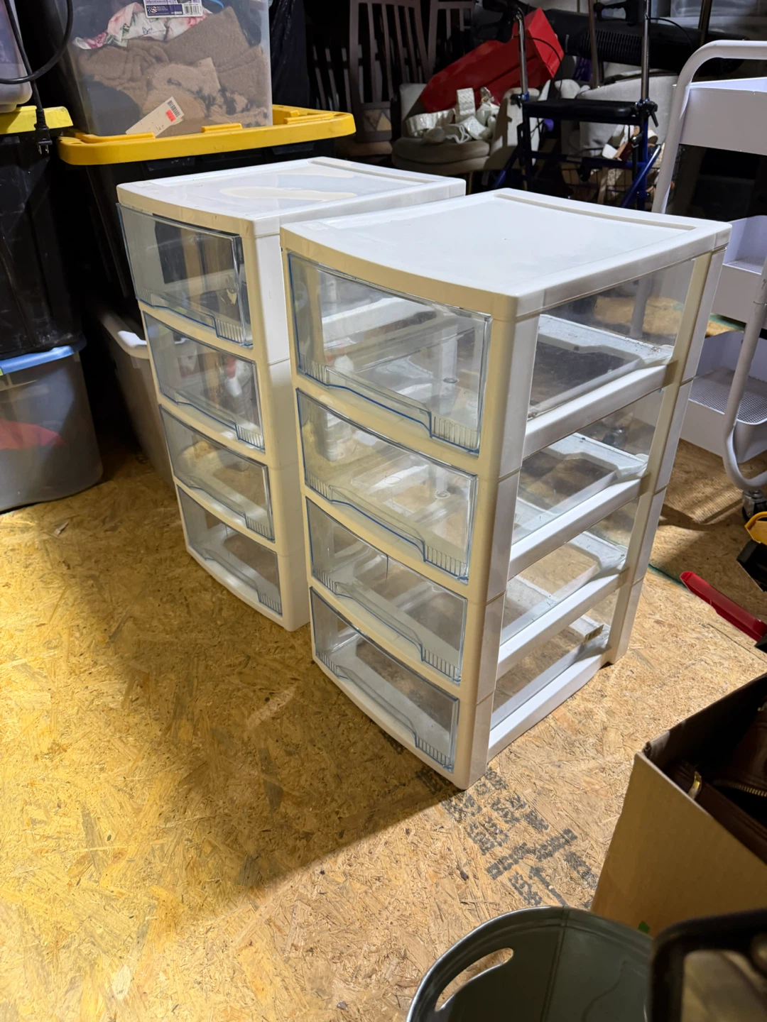 Two 4-Drawer Plastic Storage Units - photo 2